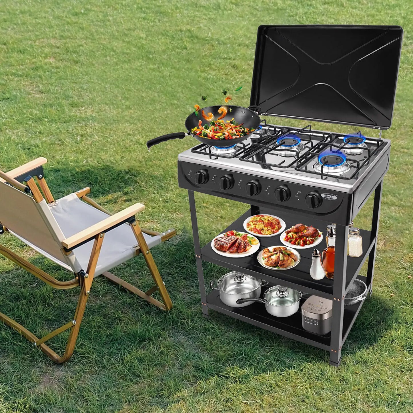 Outdoor 5-Burner Gas Stove