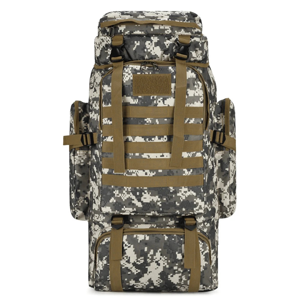 80L Tactical Backpack, Outdoor Military Rucksacks, Camping/Fishing/Hunting Knapsack