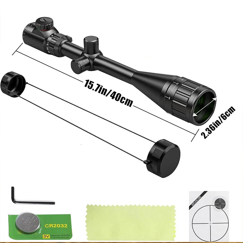 6-24x50 AO Rifle Hunting Long-Range Scope Illuminated Reticle