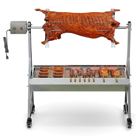 Outdoor Rotisserie Grill Roaster 41 Inch BBQ
