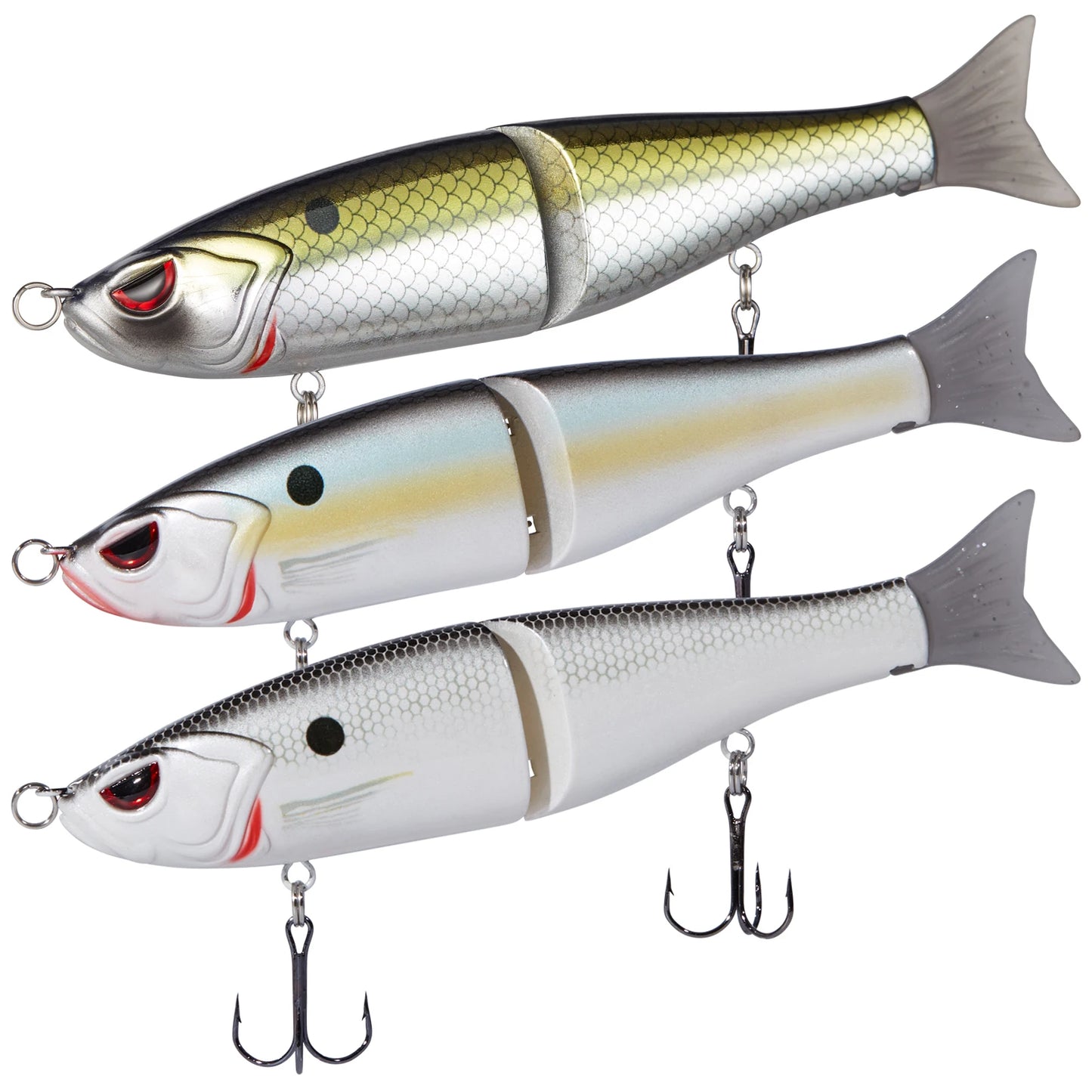 Bassdash Swimbaits Minnow Fishing Lure, 7in/2.2oz 4.5in/0.65oz