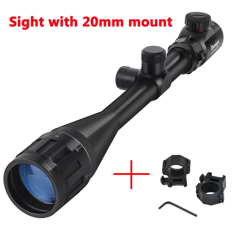 6-24x50 AO Rifle Hunting Long-Range Scope Illuminated Reticle