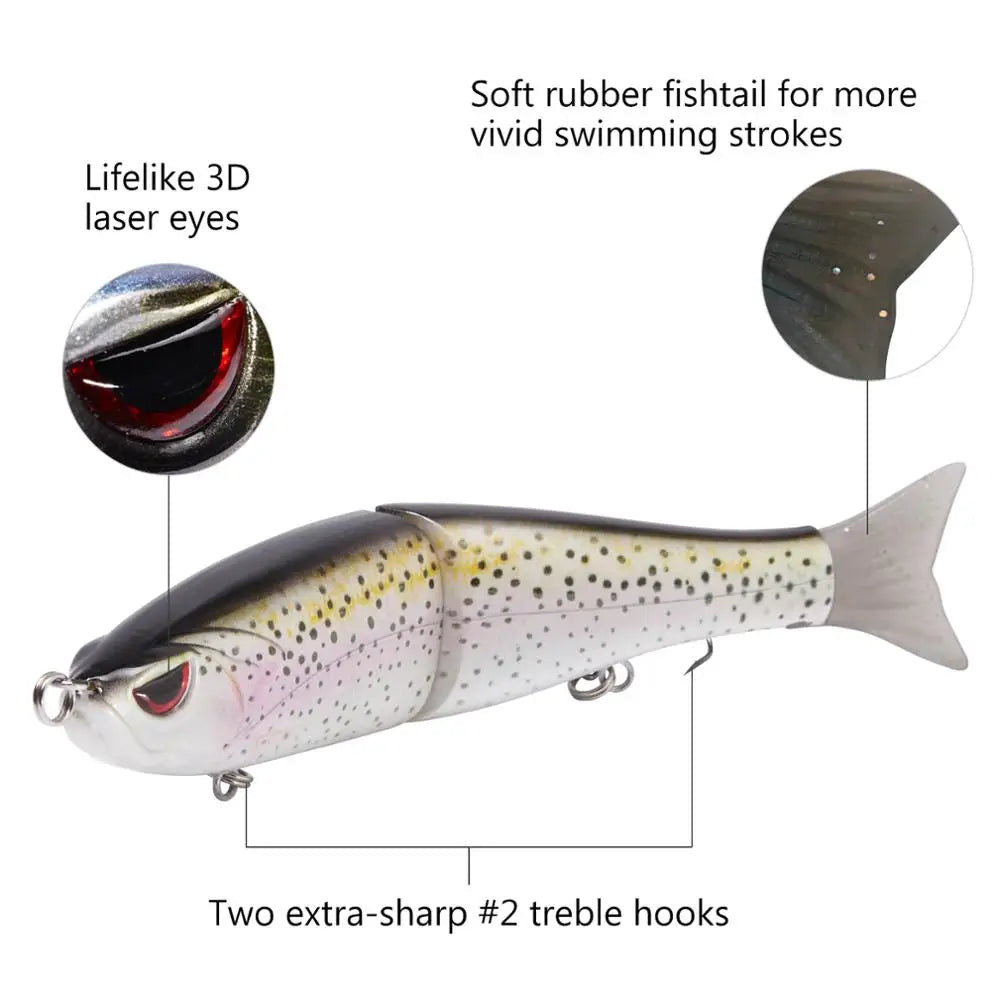 Bassdash Swimbaits Minnow Fishing Lure, 7in/2.2oz 4.5in/0.65oz