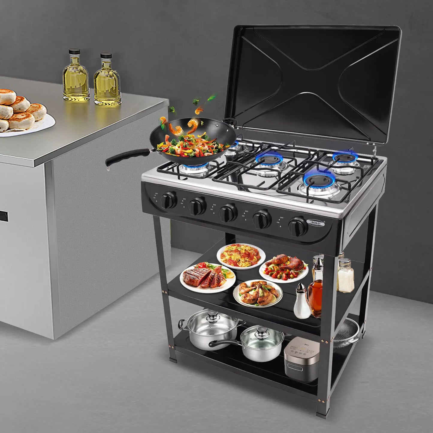 Outdoor 5-Burner Gas Stove