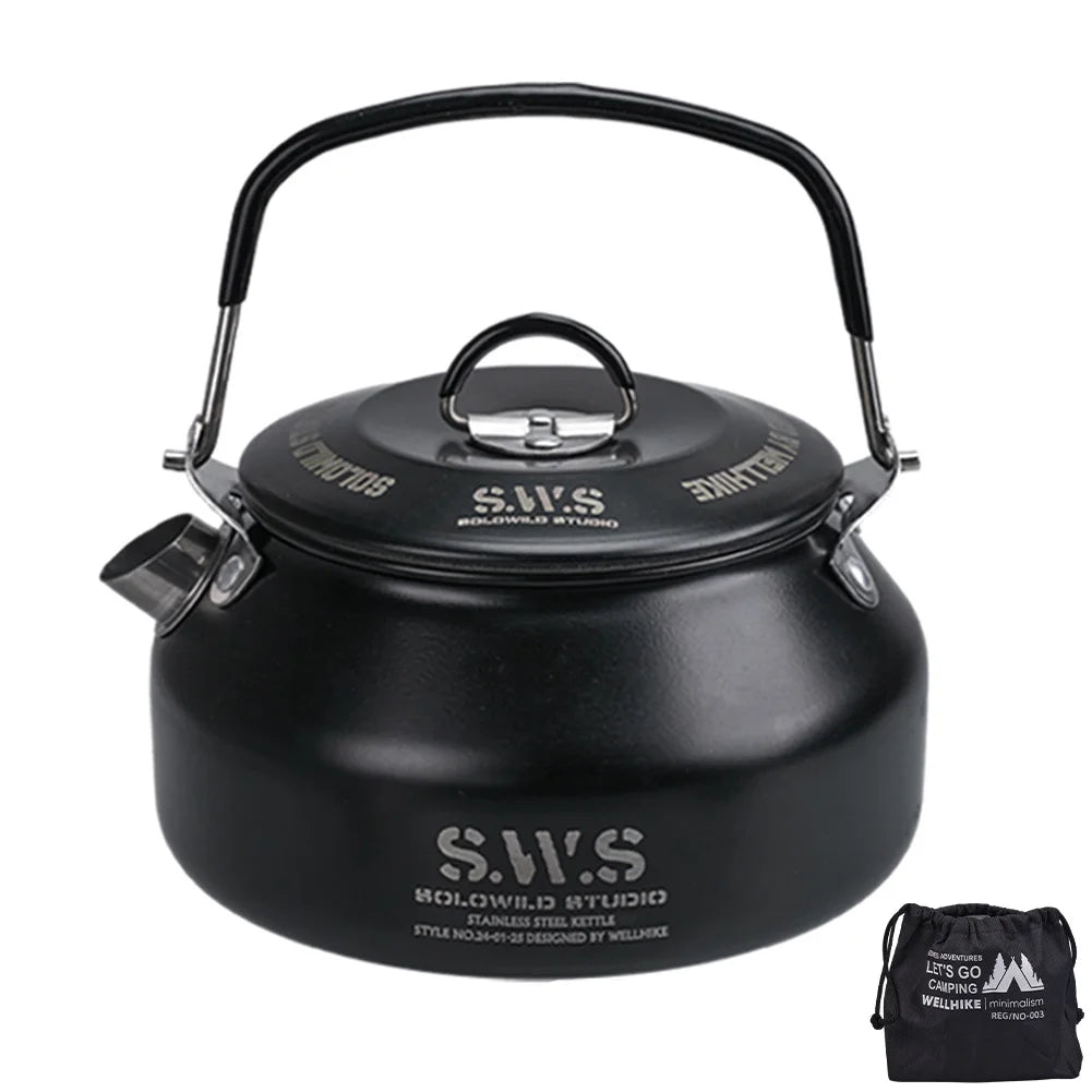 0.8L Outdoor Camping Kettle with Handle, Ultralight Coffee Kettle – Gear Works Outfitters