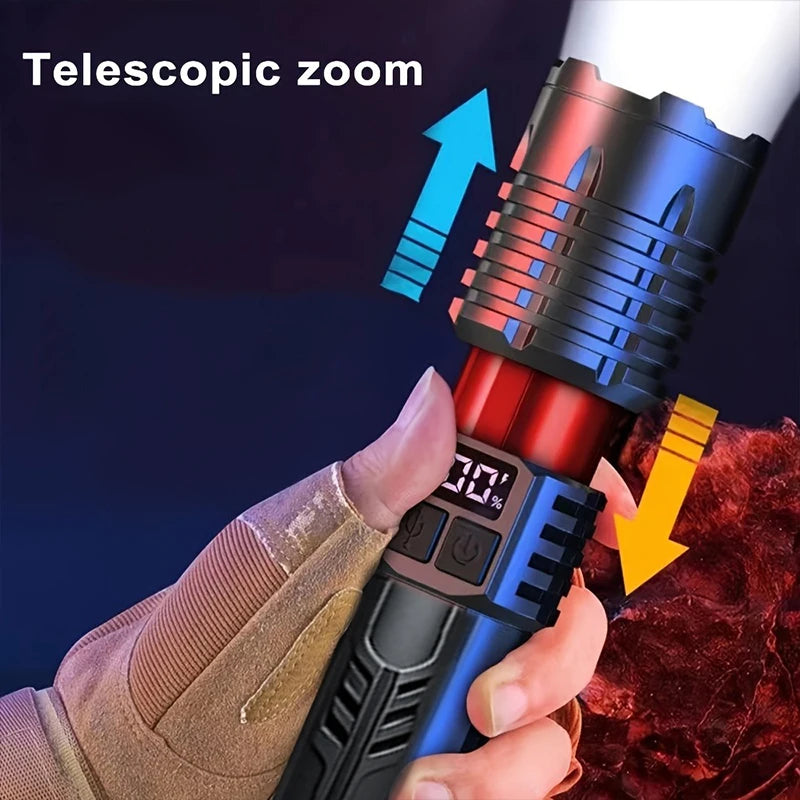 High Lumen Waterproof Tactical Flashlight - 5 Modes