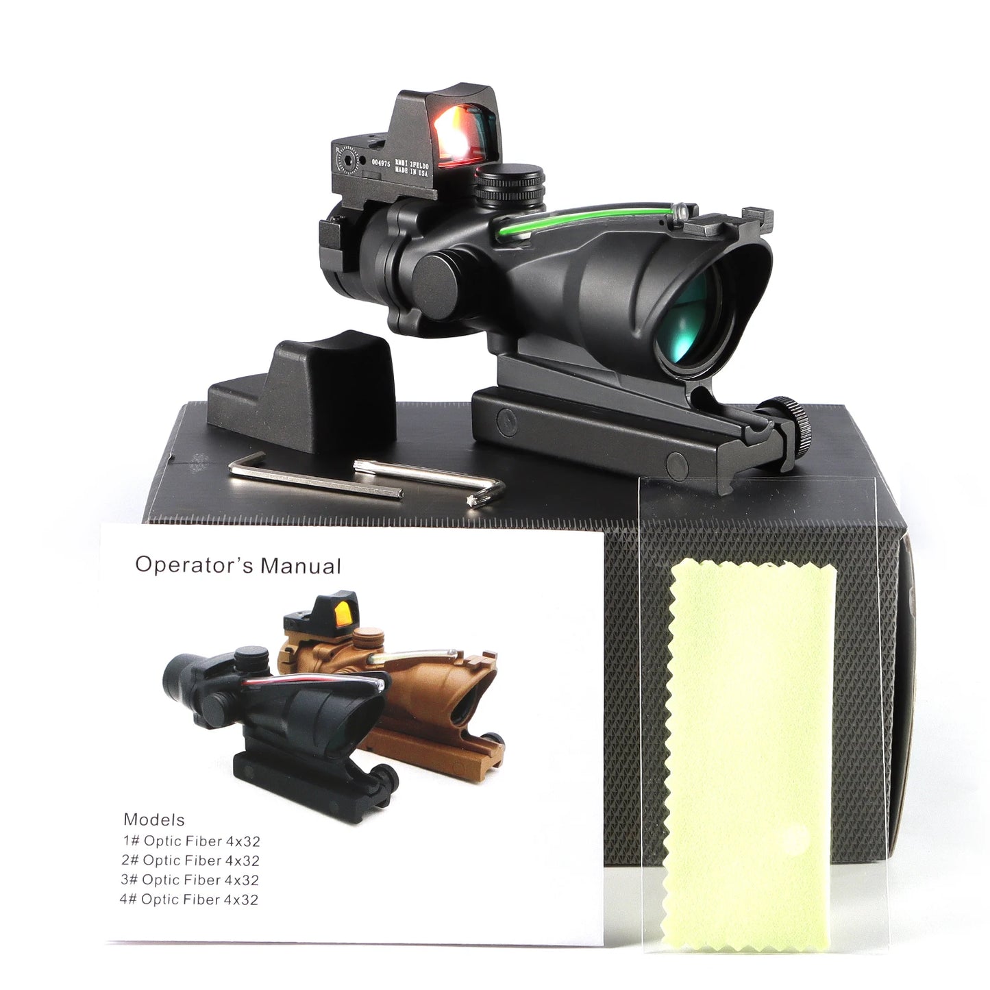 Adjustable 4x32 Red Dot Tactical Scope for Hunting
