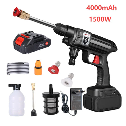 High Pressure Car Washer Wireless Car Wash Machine 4000mAh Rechargeable