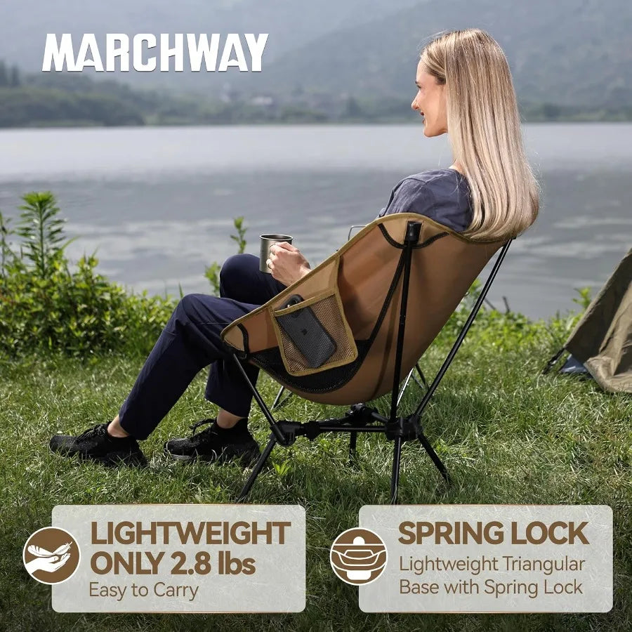 Lightweight Folding Camping Chair with Spring Lock