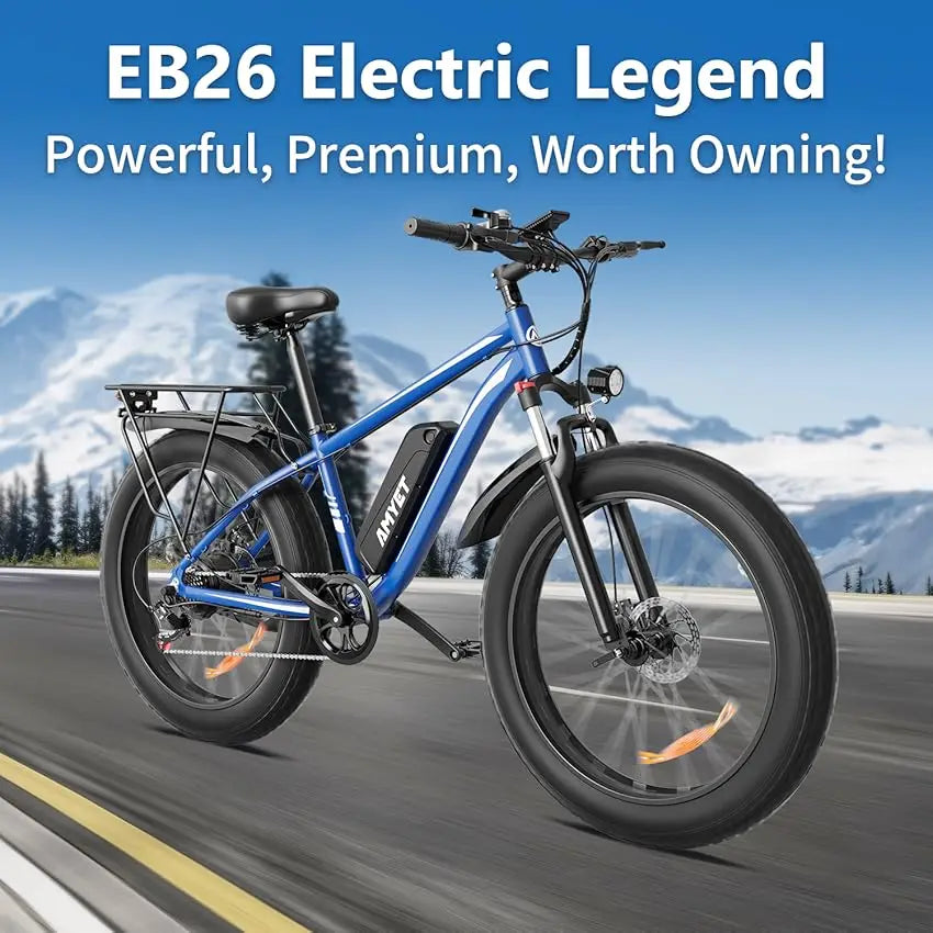 Electric Bike EB26 Adults Electric Bicycle 1500W 48V 15AH e bike 26" Fat Tire Mountain Bike 31mph