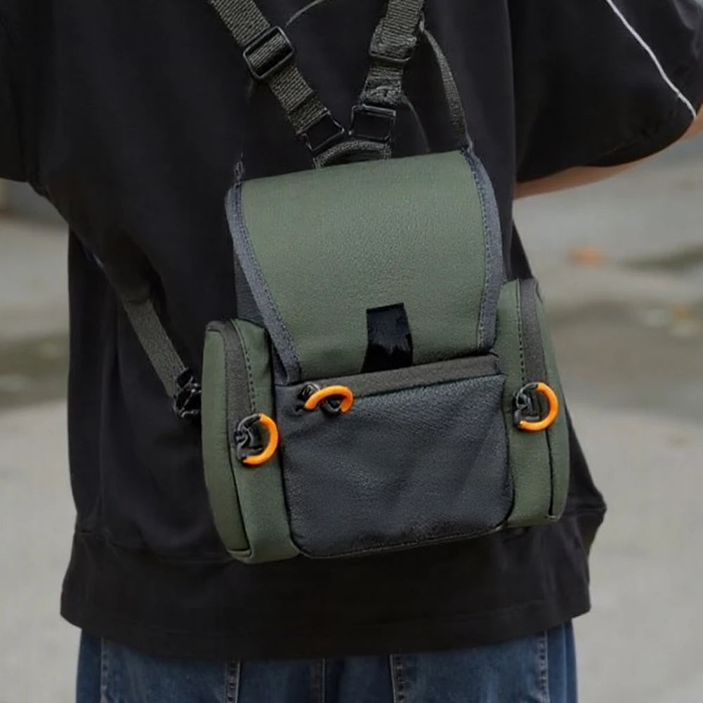 Bino Harness with Rain Cover with Rangefinder Pocket, Adjustable Large Capacity Bino Case