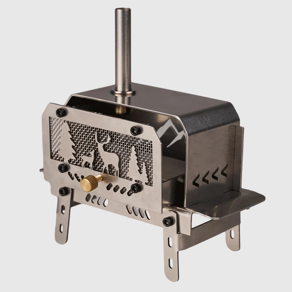 Outdoor Firewood Stove with Chimney