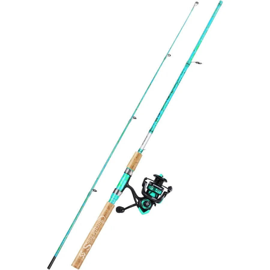 5 Foot 6 Inch Graphite Fiberglass Fishing Rod and Reel Combo