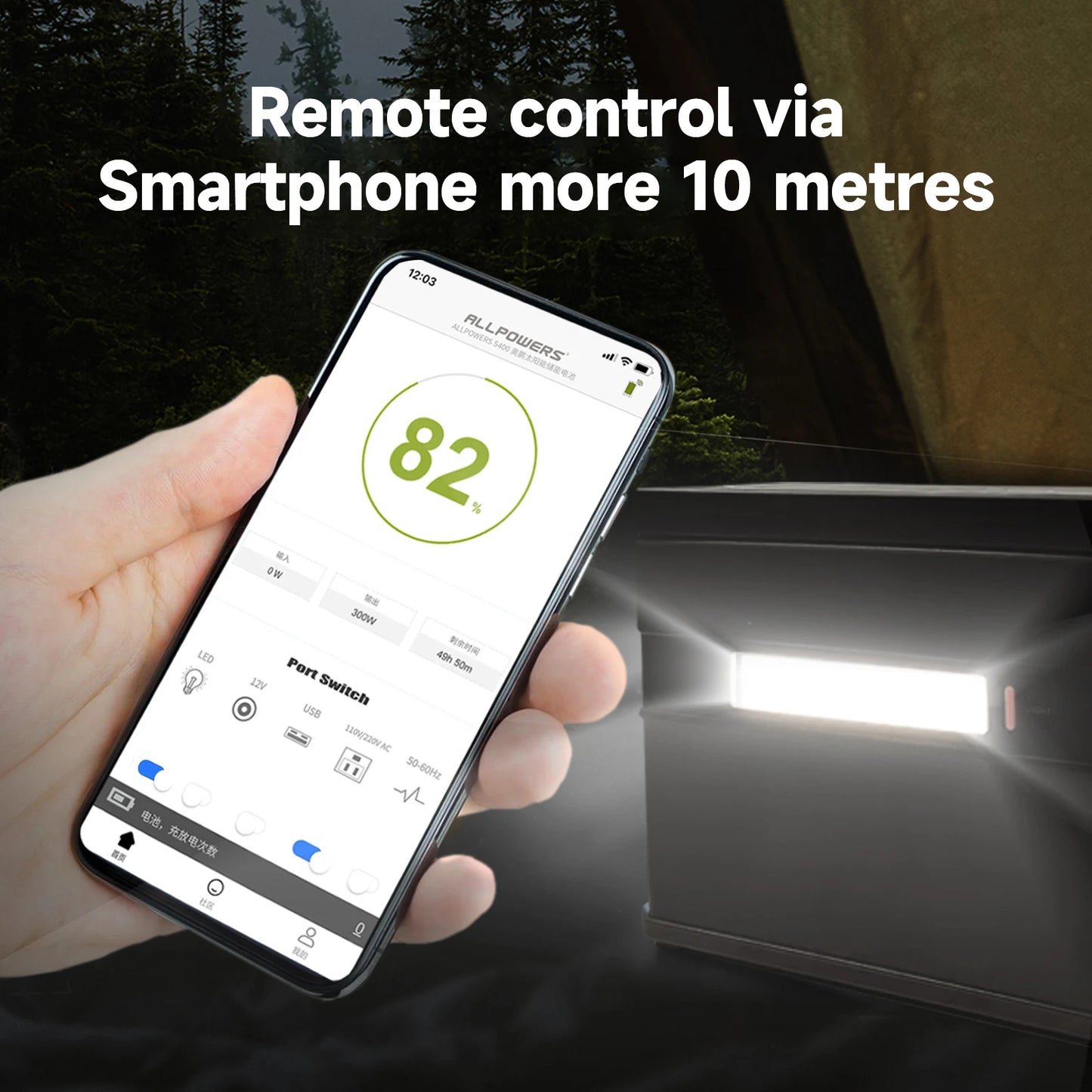 Portable Power Station Backup Battery Power Supply with Pure Sine Wave, 110V / 220V AC Outlets