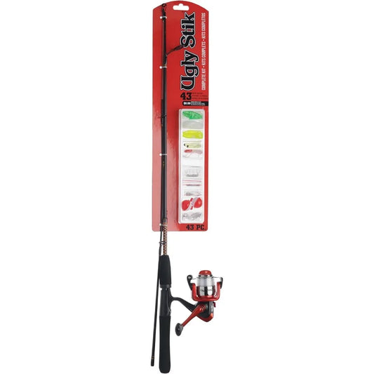 Ugly Stik Complete Spinning Reel and Fishing Rod Kit for Beginner and Experienced Anglers