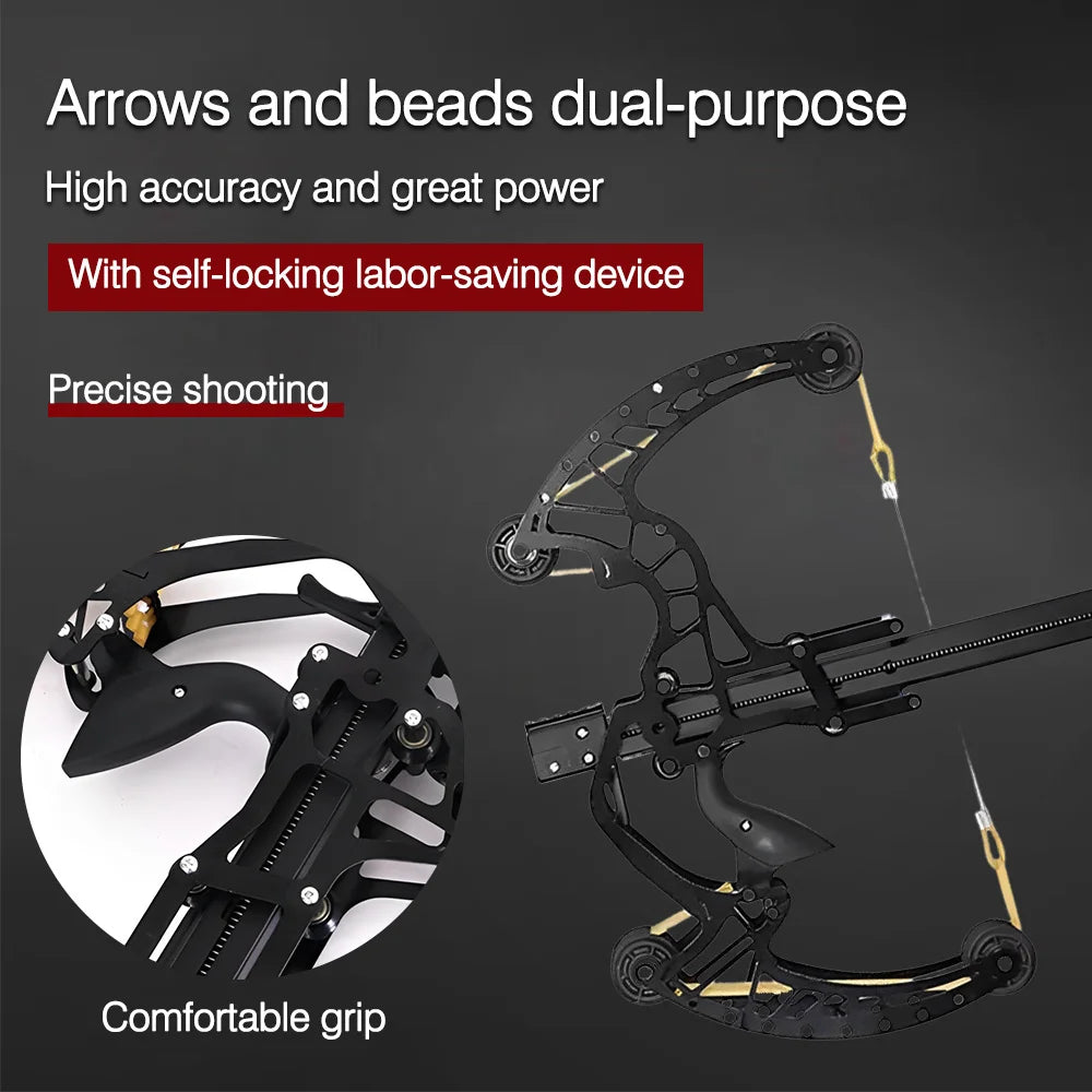 High Precision 50-Shot Full Metal Compound Bow, Steel Ball/Arrow with Sight