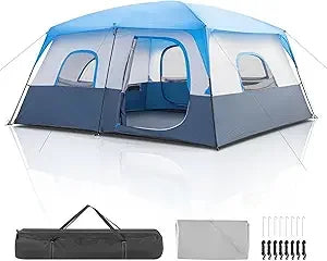 8/10 Person Camping Tent, Large 2 Room Family Tent