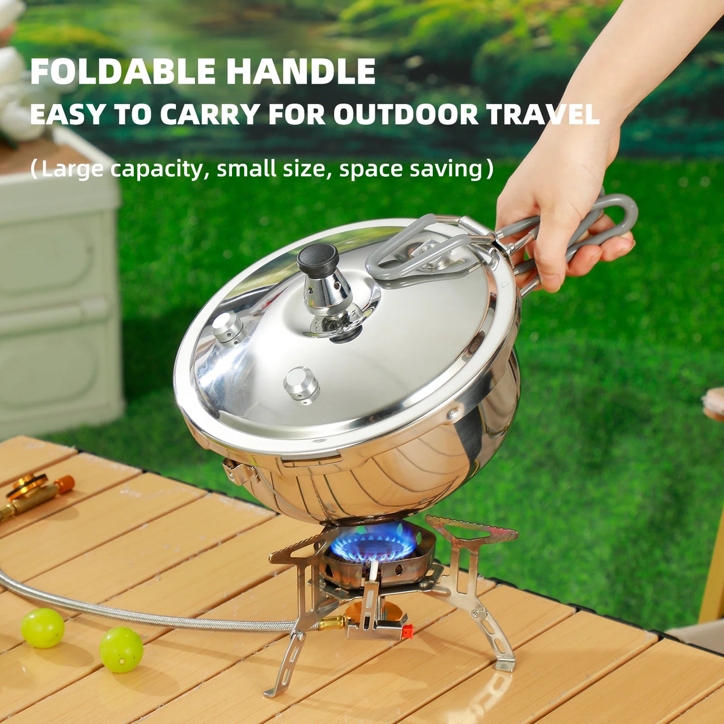 304 stainless steel pressure cooker, suitable for all stoves