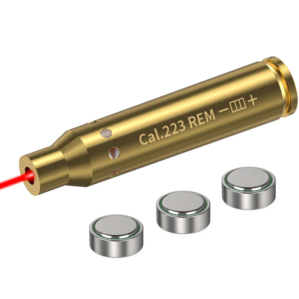223REM Optics Cartridge Red Dot Laser Brass Boresighter