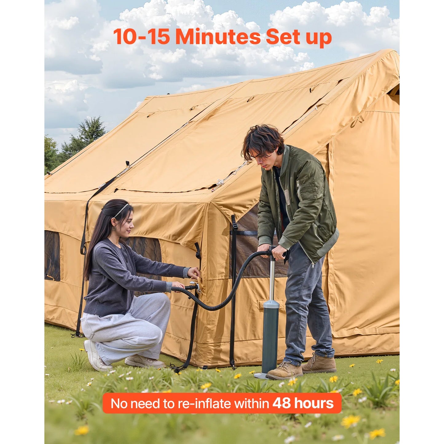 SucceBuy Inflatable Tents for Camping, Easy Setup Blow up Tent