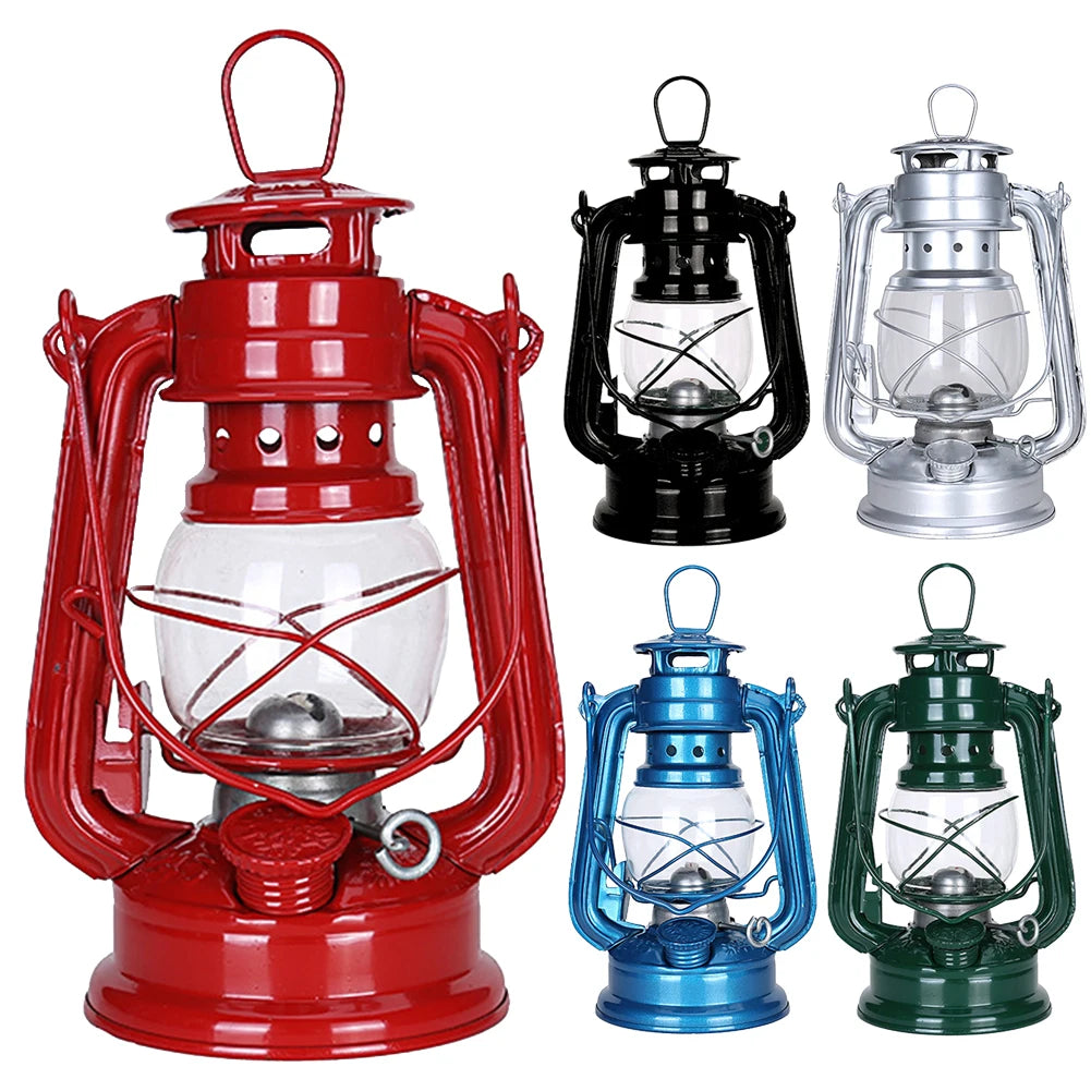 Retro Fuel Camping Lanterns, Portable Hurricane Table Lamps
