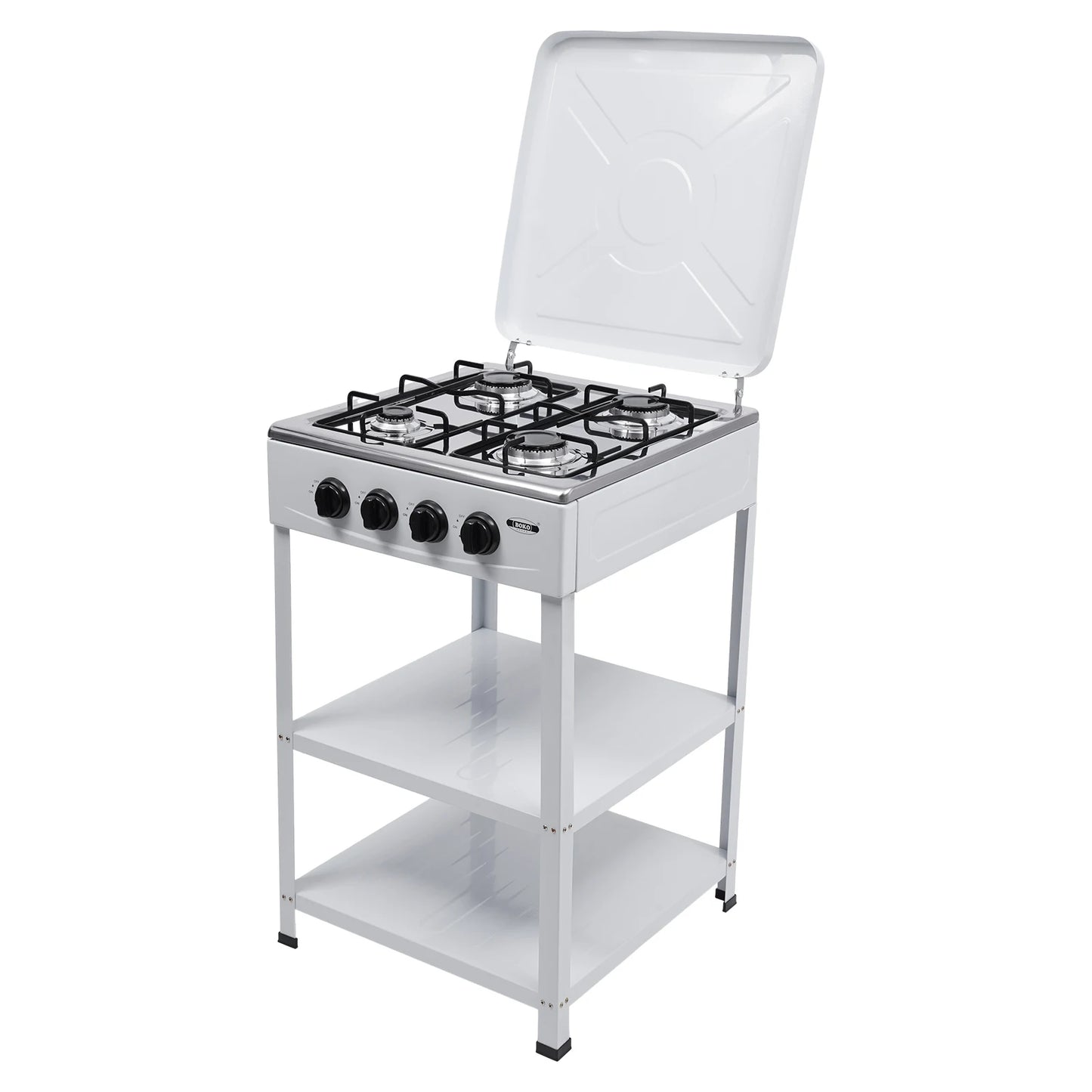 4 Burners Gas Stove, Removable Smokeless Barbecue Grill