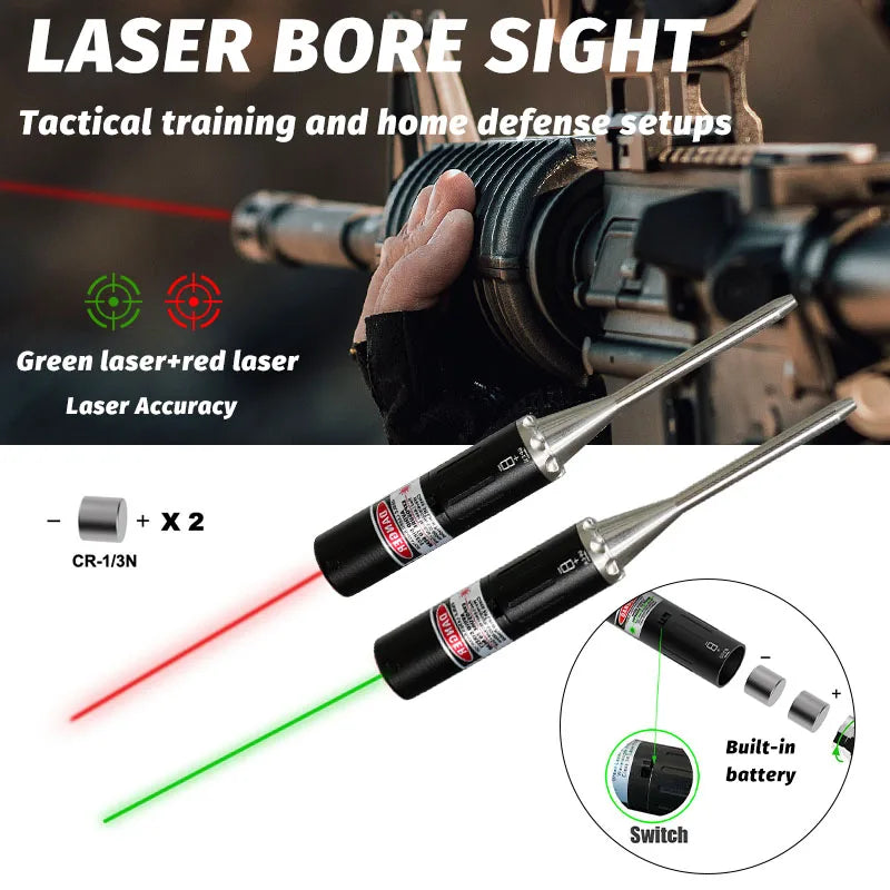 Green/Red Laser Aiming Kit, For Rifle Pistol Universal Caliber