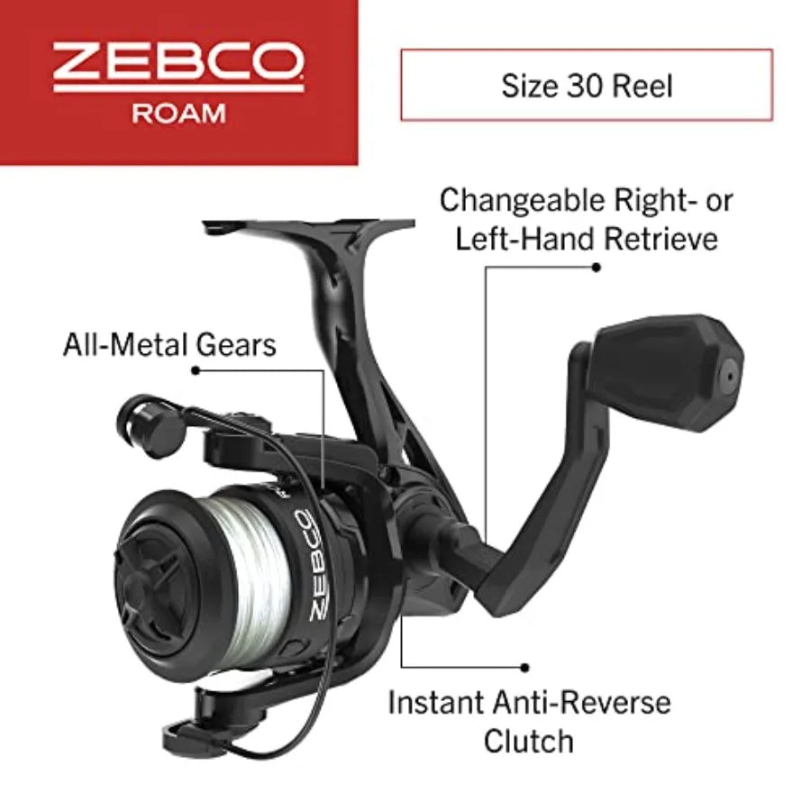 Spinning Reel and Fishing Rod Combo with Split ComfortGrip Rod Handle