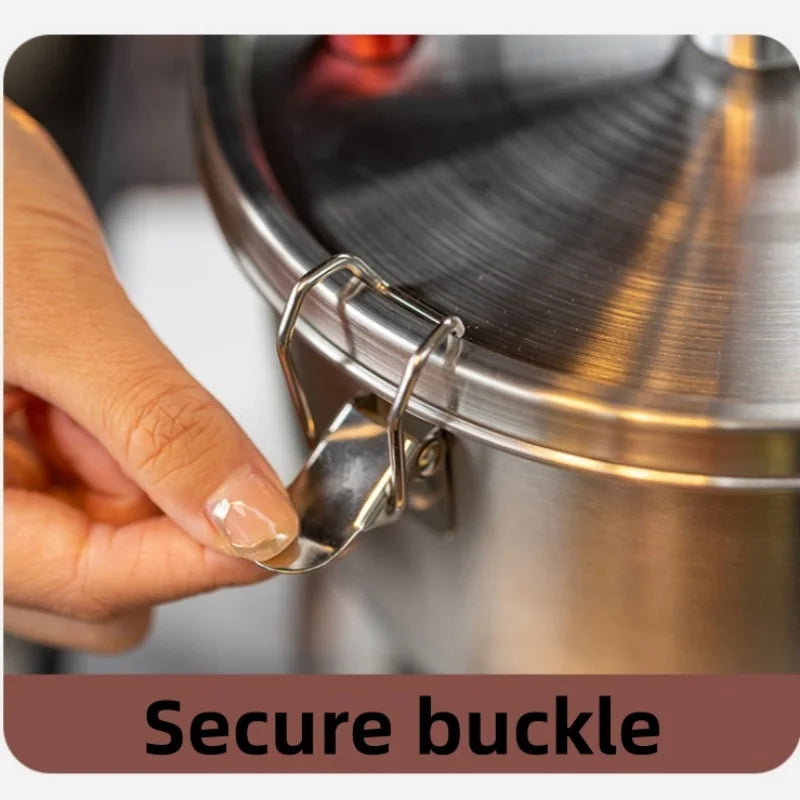 Outdoor Micro Pressure Cooker Stainless Steel Multifunctional Steaming Pot Portable Explosion-proof Pressure Camping Cookware