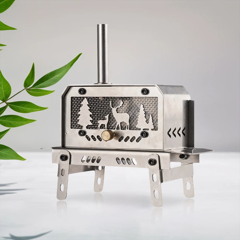 Outdoor Firewood Stove with Chimney