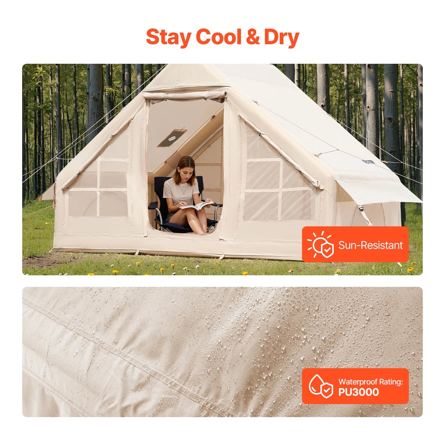 inflatable Tents for Camp, Easy Setup Blow up Tent