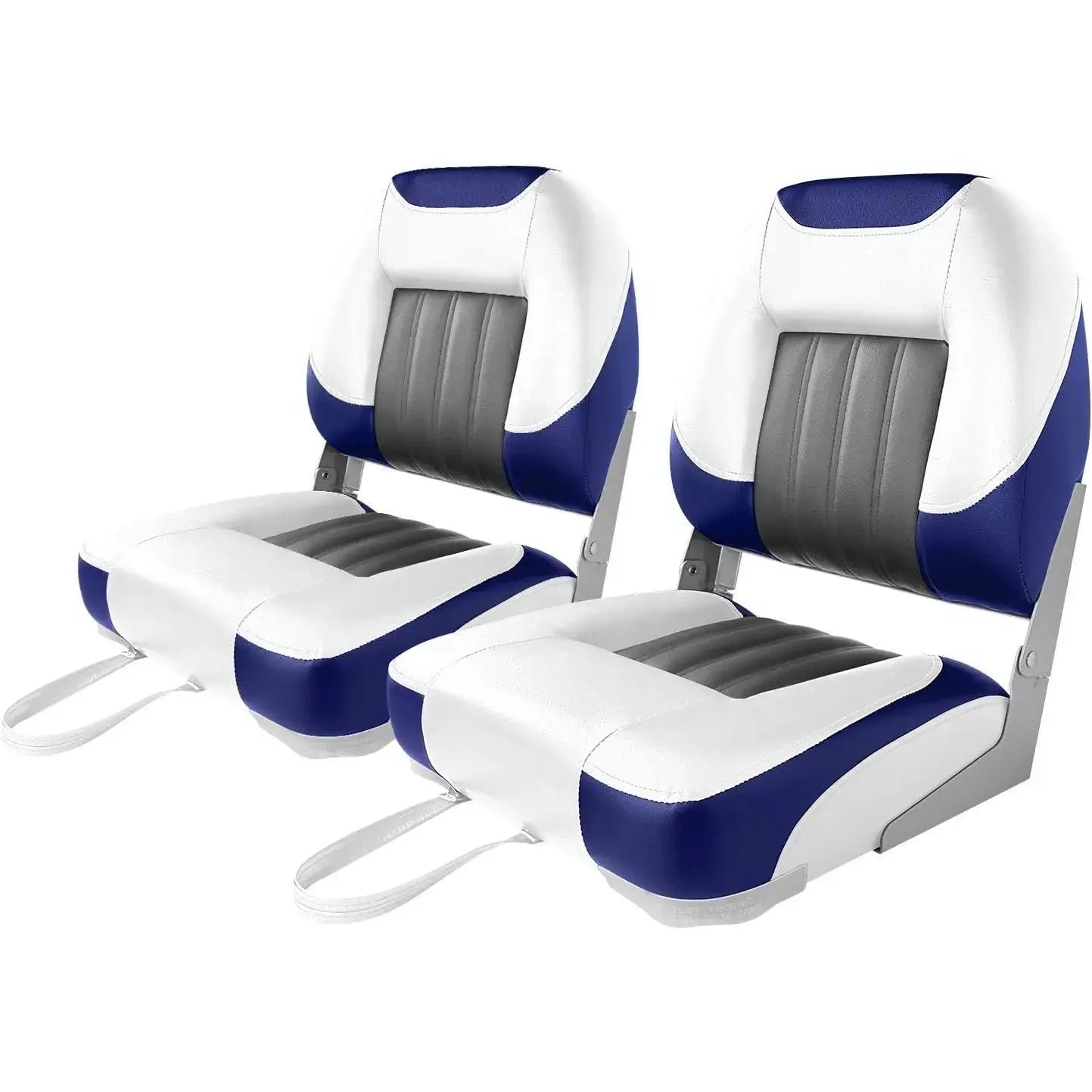 Deluxe Low/High Back Boat Seat, Fold-Down Fishing Boat Seat