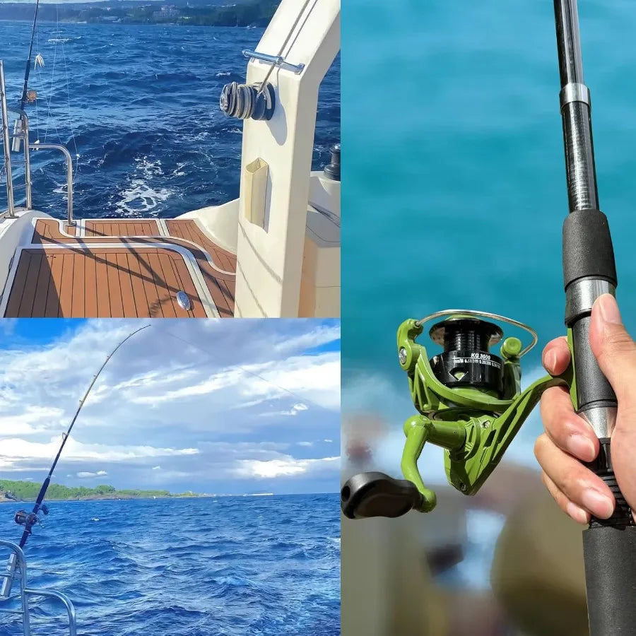 2PACK Fishing Pole Combo with Telescopic Design for Easy Travel