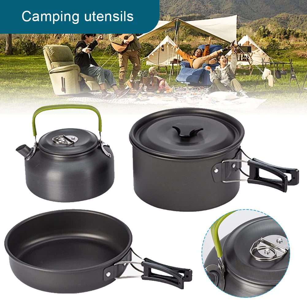 3PCS Outdoor Camping Pot Set