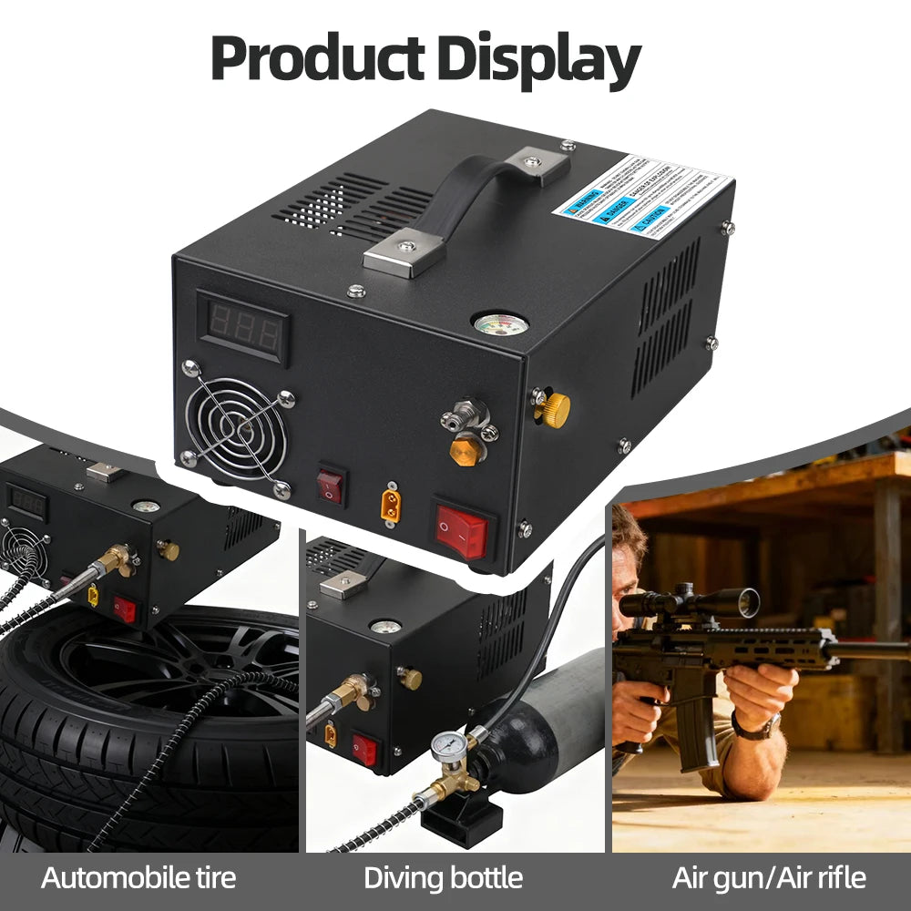 4500psi 12v Pcp Compressor 110 220V Transformer 4500psi Pneumatic Airgun Rifle Inflator