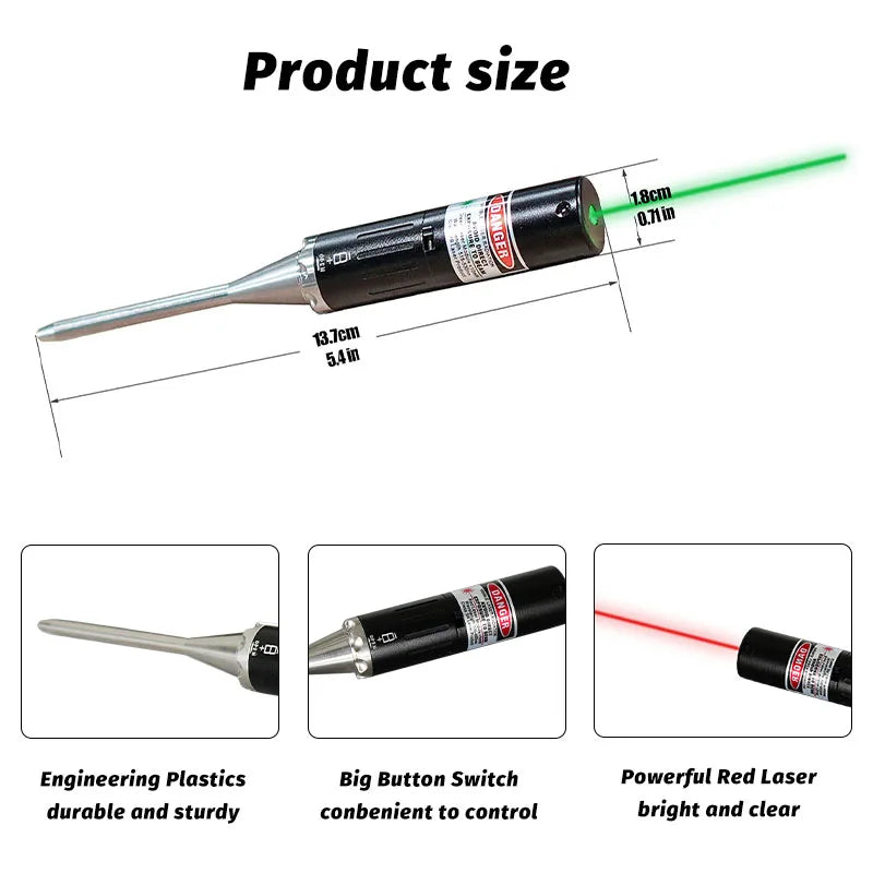 Green/Red Laser Aiming Kit, For Rifle Pistol Universal Caliber