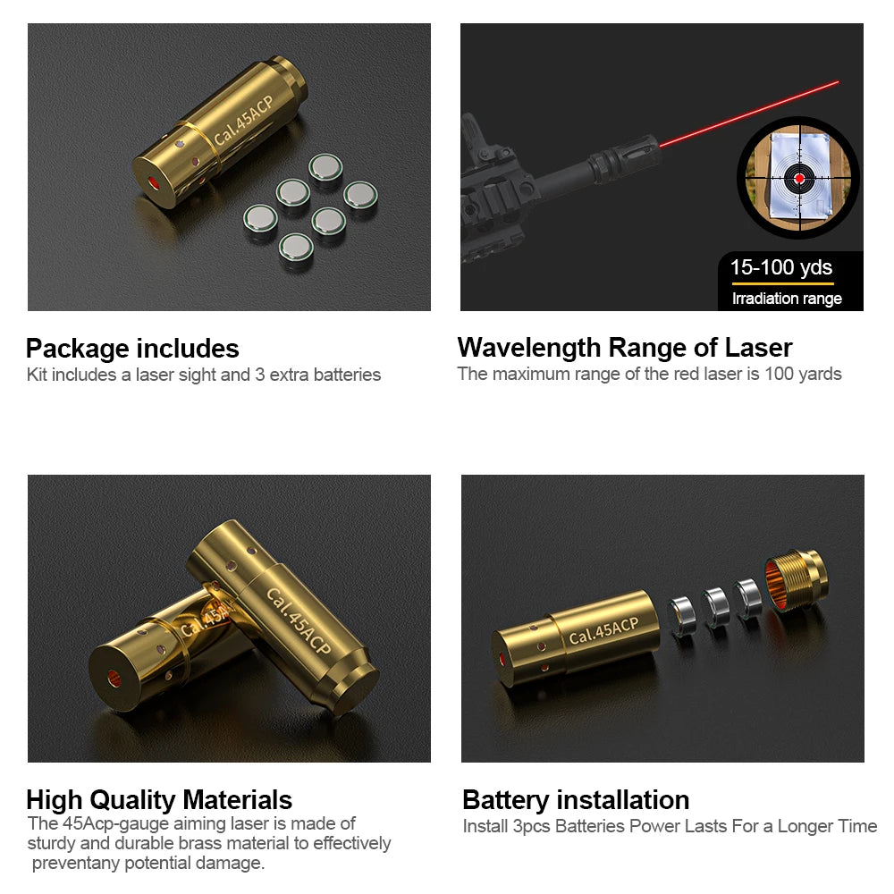 45ACP red light calibrator, professional calibration use
