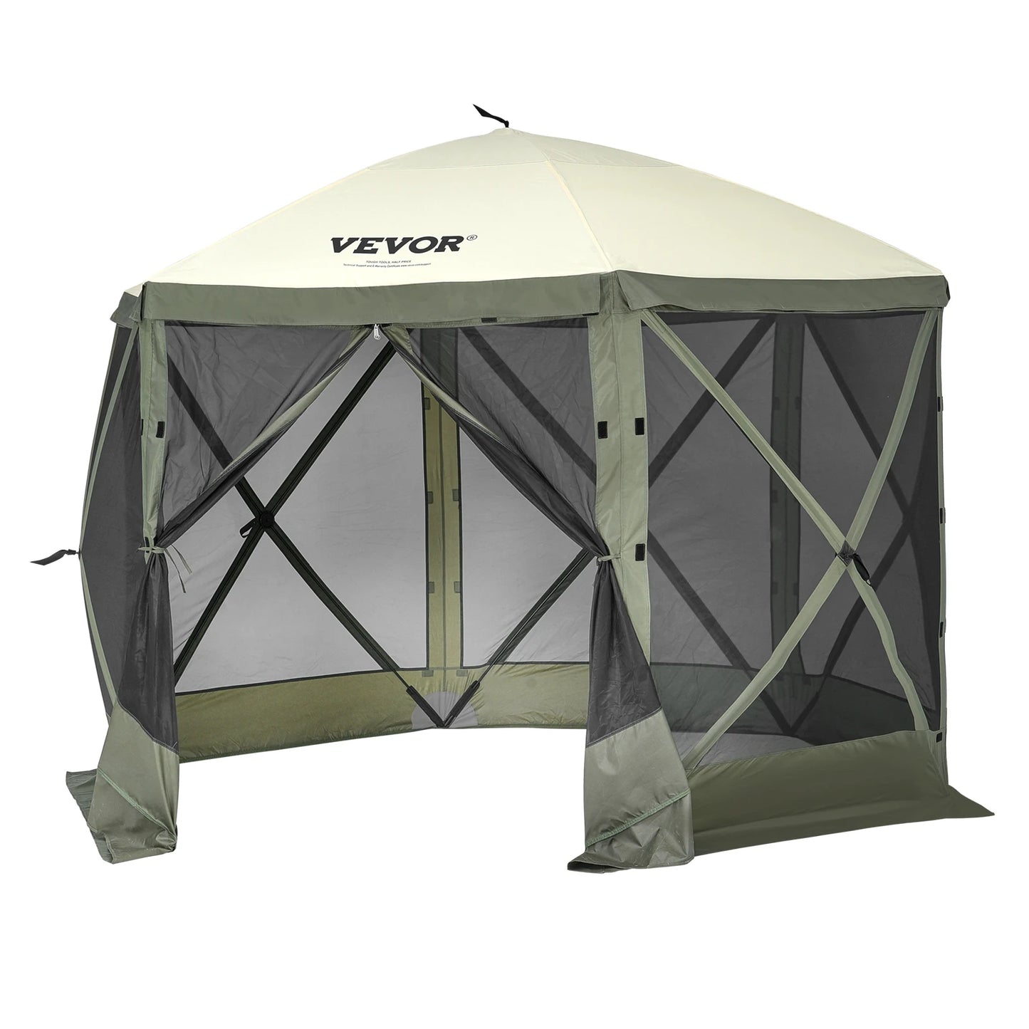 Pop Up Gazebo Tent, Pop-Up Screen Tent, 6 Sided Canopy Sun Shelter