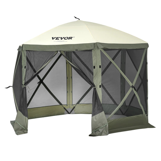 Pop Up Gazebo Tent, Pop-Up Screen Tent, 6 Sided Canopy Sun Shelter