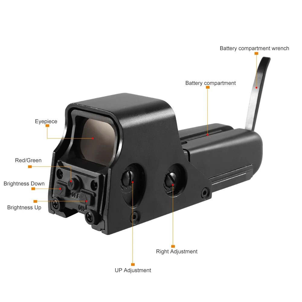 551 552 553 558 Red Green Dot Holographic Sight, Scope Hunting Reflex Sight