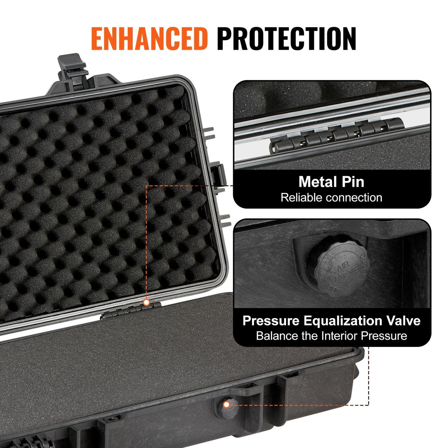 Rifle Hard Case Portable Long Gun Storage Hard Suitcase