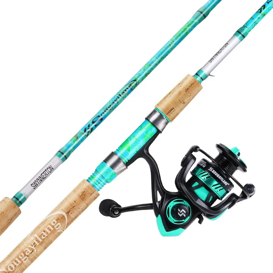 5 Foot 6 Inch Graphite Fiberglass Fishing Rod and Reel Combo