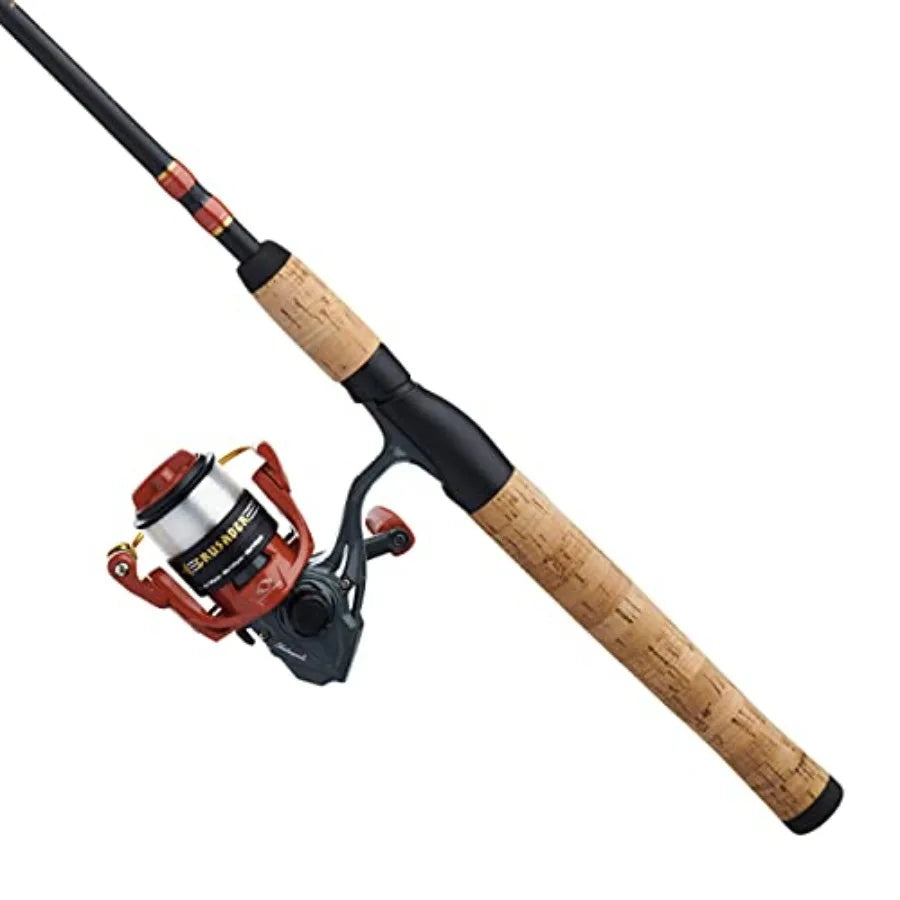 Shakespeare Crusader Spinning Reel and Fishing Rod Combo for Freshwater and Saltwater