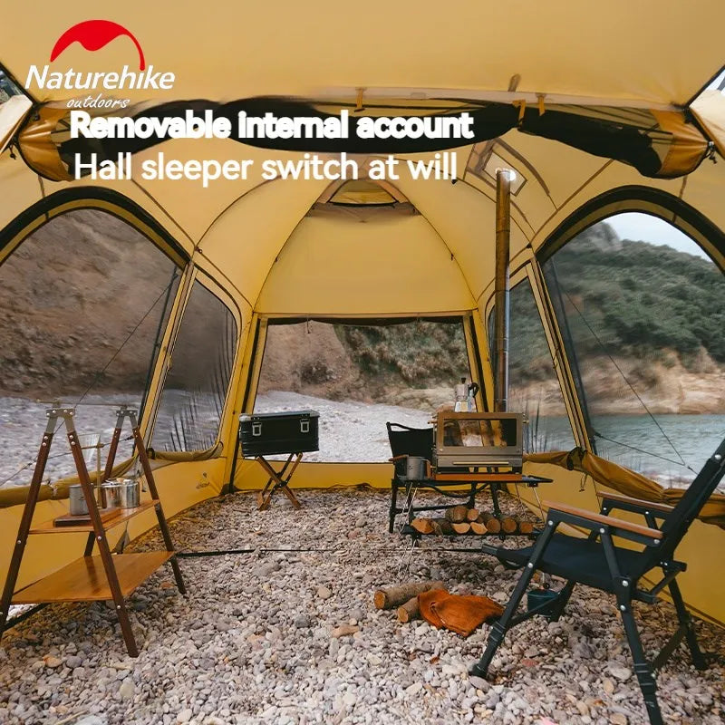 Naturehike Dunes Camping Tent, 6 People, 4 Seasons, Extended Canopy