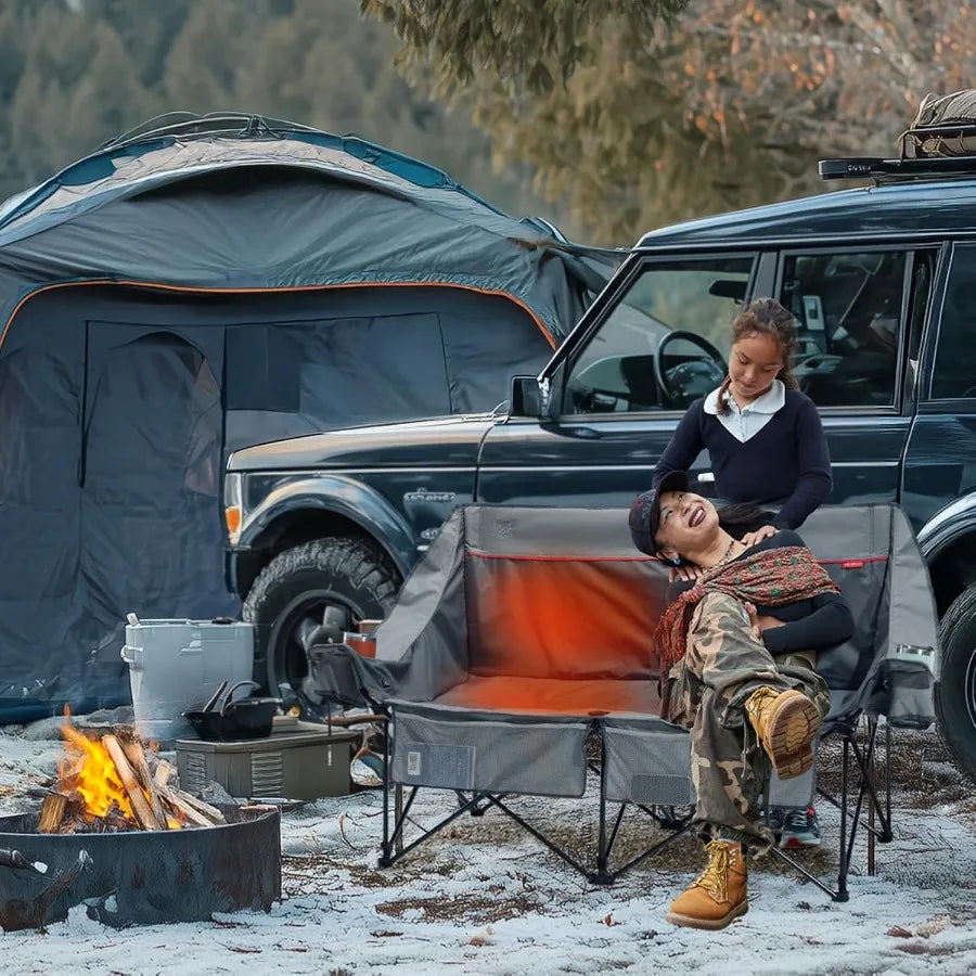 Heated Double Camping Chair, Camp Couch
