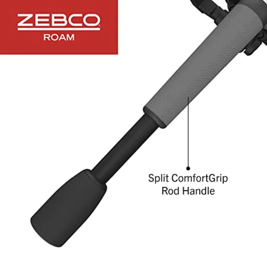 Spinning Reel and Fishing Rod Combo with Split ComfortGrip Rod Handle