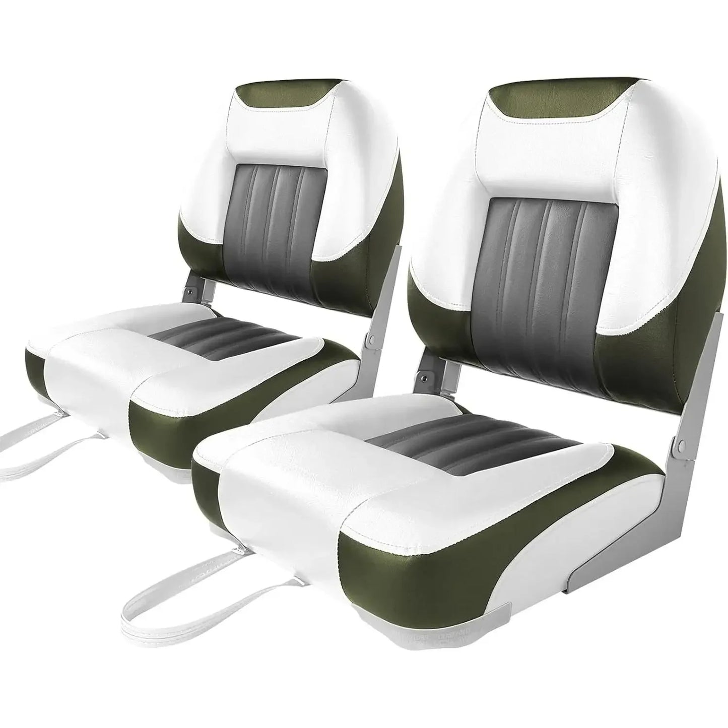 Deluxe Low/High Back Boat Seat, Fold-Down Fishing Boat Seat