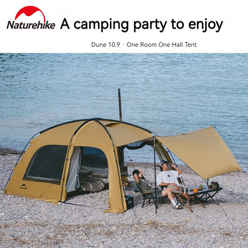Naturehike Dunes Camping Tent, 6 People, 4 Seasons, Extended Canopy