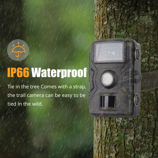 1080P Hunting Camera 2.0in LCD 16MP Infrared Night Vision, Waterproof Trail Camera