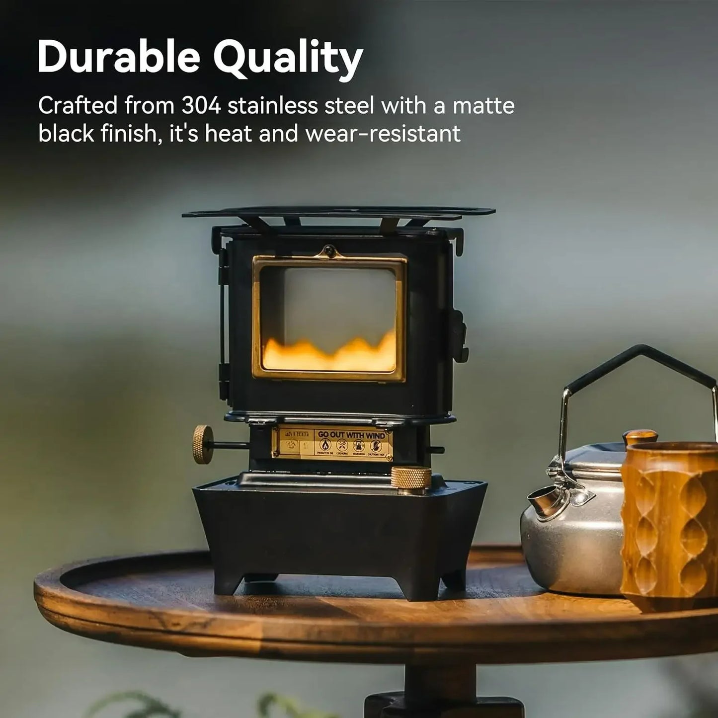 Camping Oil Lantern, Portable Stove for Outdoor Lighting, Cooking, Warming